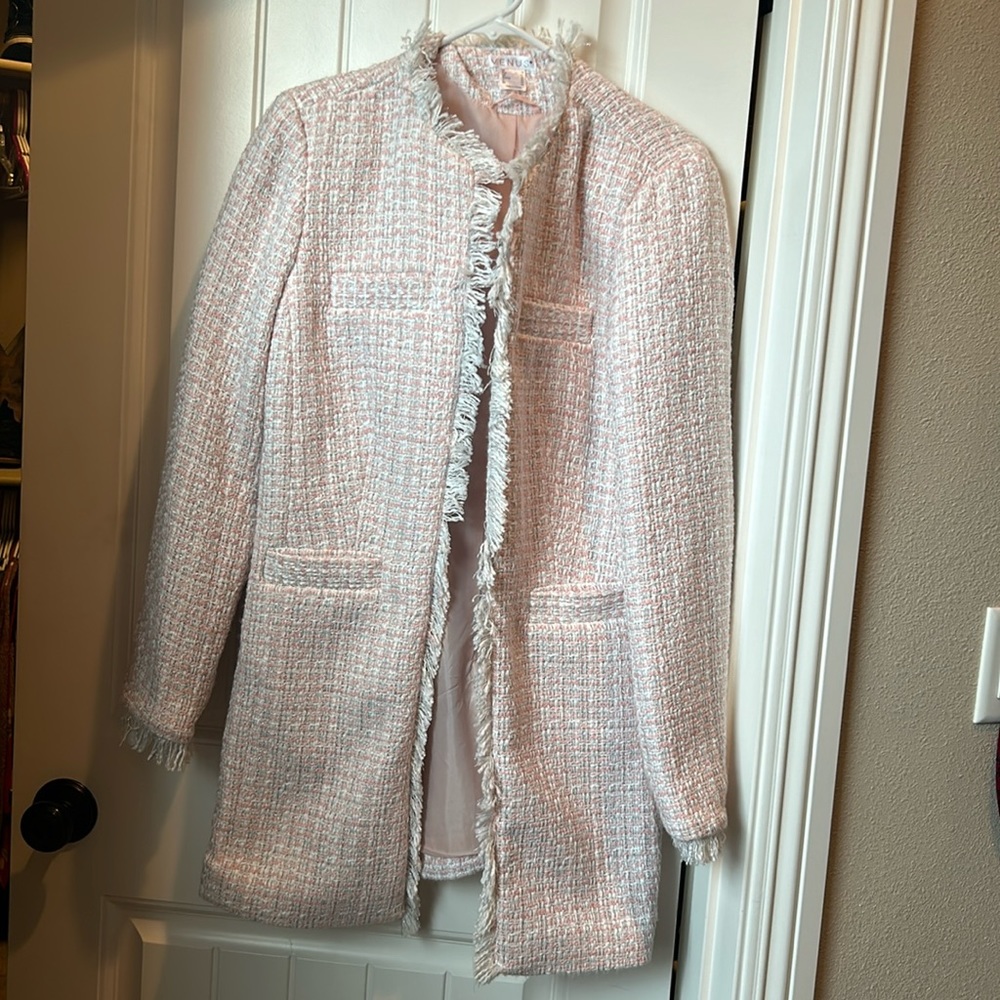 Pink tweed jacket